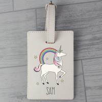 Personalised Unicorn Cream Luggage Tag Extra Image 3 Preview
